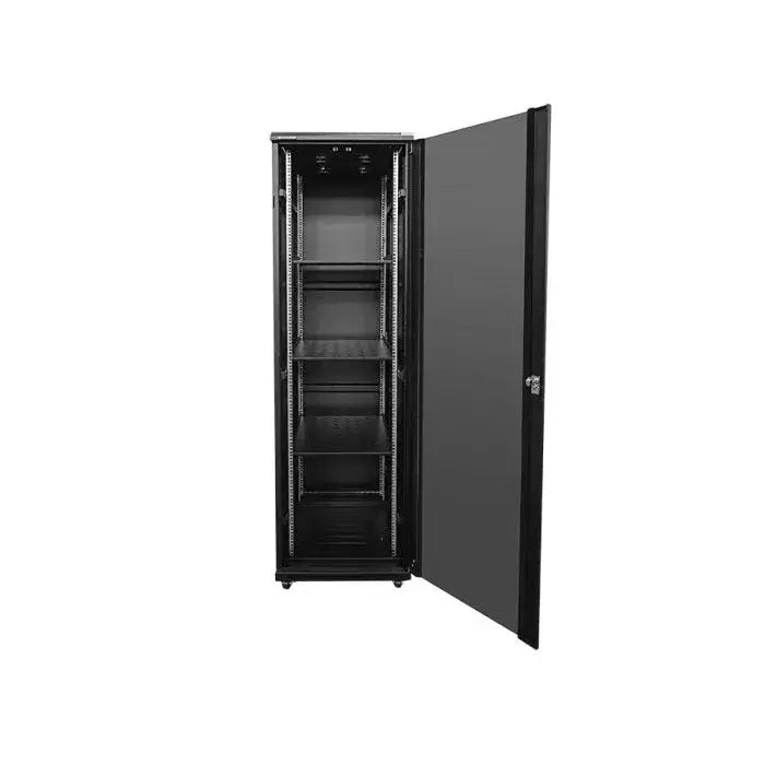 Linkbasic 42U cabinet with 800mm depth, featuring 4 cooling fans and 3 shelves.