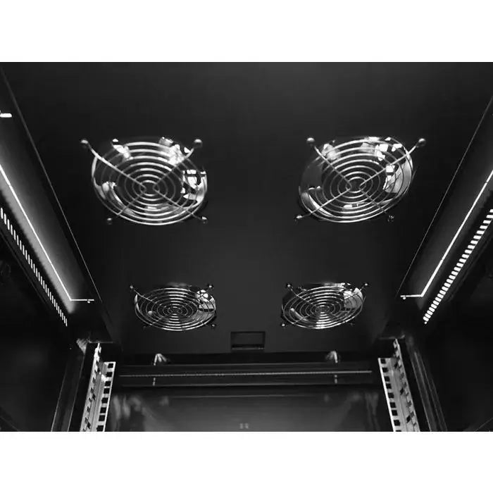 Linkbasic 42U Cabinet with 800mm depth, featuring 4 cooling fans and 3 shelves, suitable for server and network equipment.