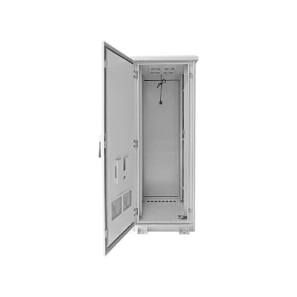 Scoop 42U Outdoor Cabinet with 800mm depth and 4 cooling fans, designed for outdoor use.