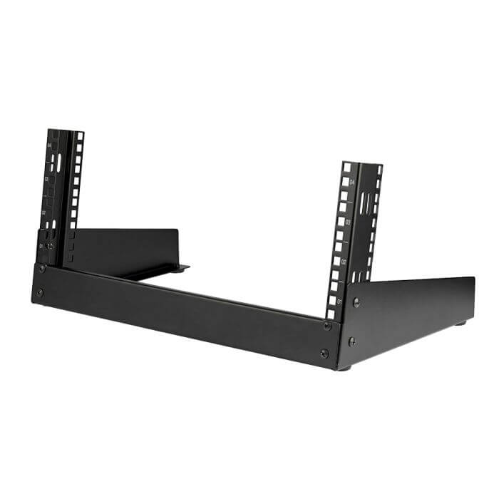 Scoop 4U Desktop Open Rack showcasing an open design for efficient equipment storage.