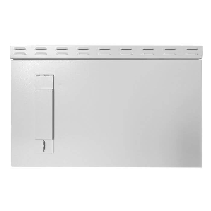 Scoop 6U Outdoor Cabinet with Fans showcasing its design and features.