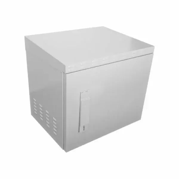 Image of the Scoop 9U Outdoor Cabinet, featuring a depth of 450mm and dual fans for effective ventilation.