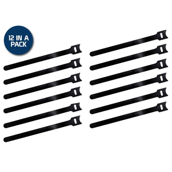 Linkbasic Reusable Cable Tie in a 12 pack, each measuring 200x12mm, displayed against a neutral background.