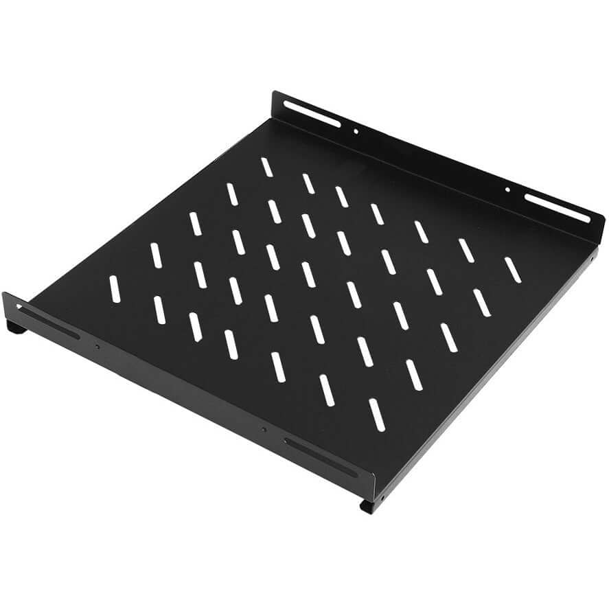 Linkbasic 550mm Rear Supported Tray designed for 19-inch racks, showcasing its sturdy construction and compatibility.