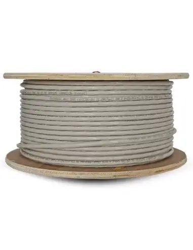 Acconet 100m pull box containing CCA, UV protected SF/TP CAT5e cable in black, designed for outdoor use.