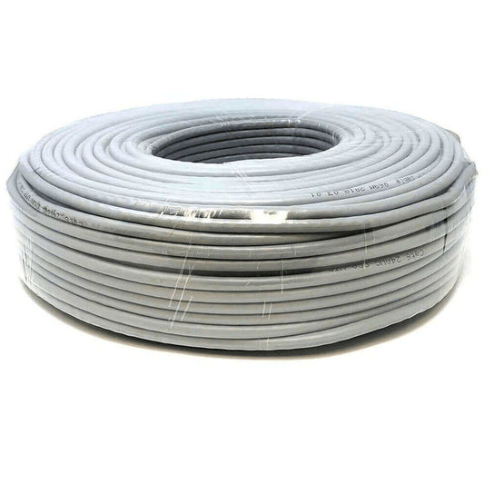CAT6 100m pull box roll in white color, showcasing solid copper indoor use cable.