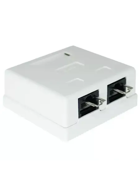 CAT6 Wall Box featuring dual RJ45 ports for network connectivity.