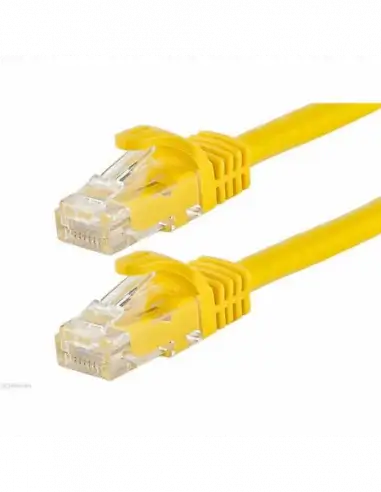 Acconet CAT6 UTP Flylead, 0.5 Meter, Straight, Stranded Cable in Yellow with Moulded Boots and Plugs