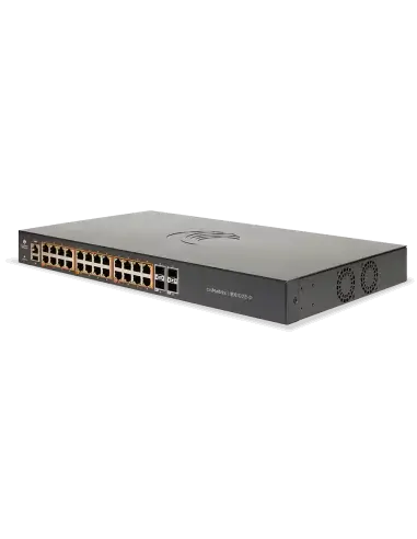 Cambium cnMatrix 24-Port PoE+ Switch with 4 SFP uplinks, designed for intelligent Ethernet networking.