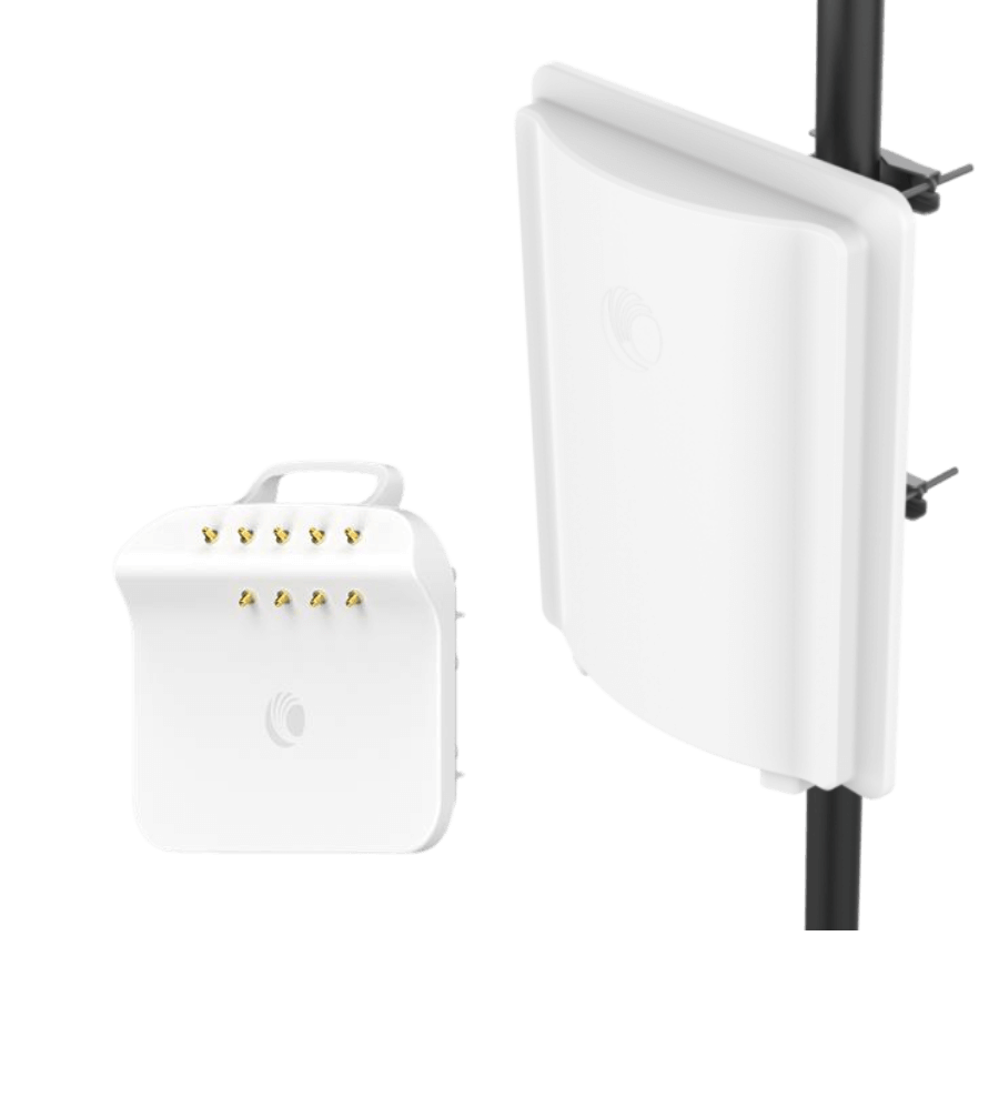Cambium ePMP 4500C 5GHz 8x8 Base Station viewed from the front right angle.