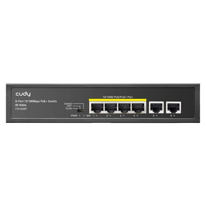 Cudy FS1006P 6-Port 4 PoE Fast Ethernet Switch with 60W power output