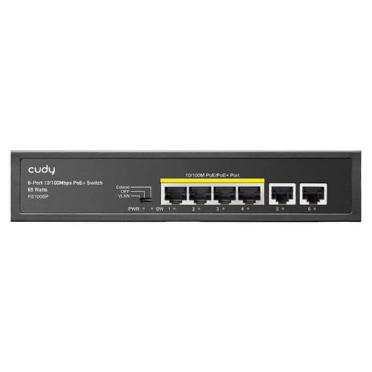 Cudy FS1006P 6-Port 4 PoE Fast Ethernet Switch with 60W power output