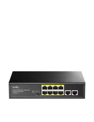 Cudy FS1010PG 8-Port PoE Fast Ethernet Switch with 115W power and 2 Gigabit ports