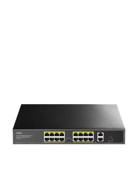 Cudy 16-Port PoE Switch with 190W power, Gigabit Ethernet, and 1 SFP port.