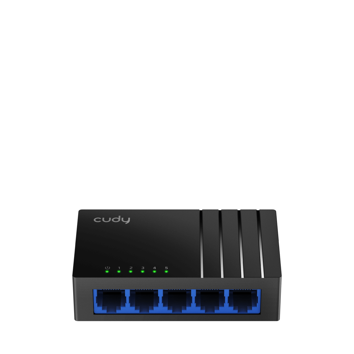 Cudy 5-Port Gigabit Desktop Switch with multiple Ethernet ports for high-speed network connectivity.