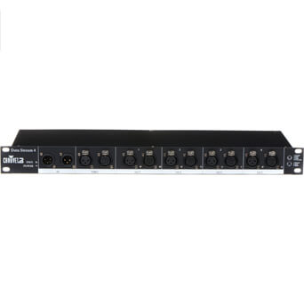 Chauvet DJ Data Stream 4, a 4-way DMX512 optical splitter, designed for professional lighting control.