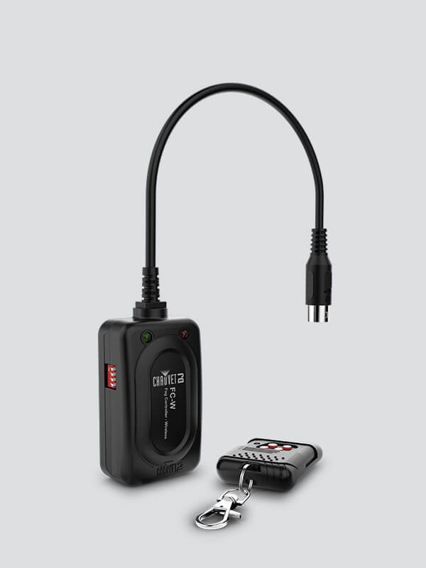 Chauvet DJ FC-W wireless remote designed for controlling Hurricane 1600 and Haze 4D fog machines.