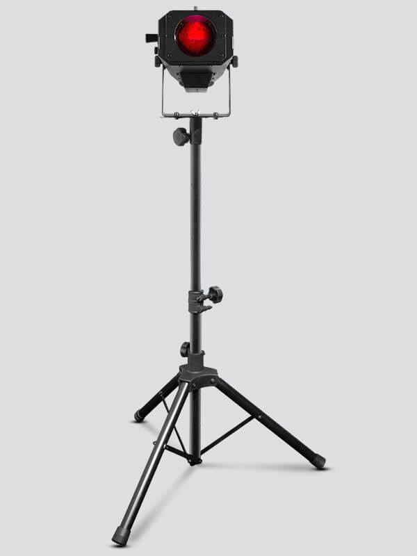 Chauvet DJ Followspot 120ST, a 120W LED followspot featuring 7 colors and an included stand, shown from the front.
