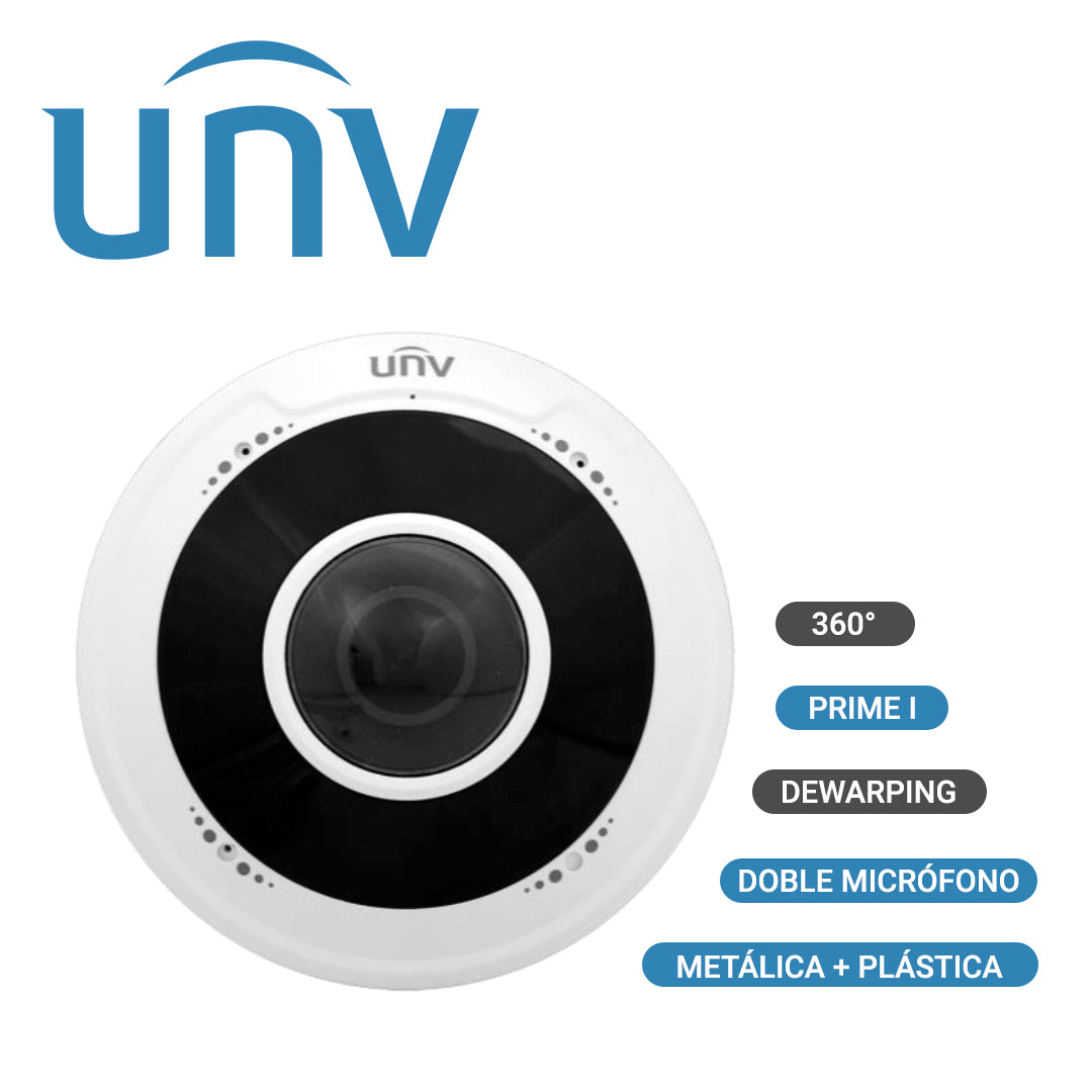 UNV 5MP Vandal-Resistant 360° Fisheye Dome Camera