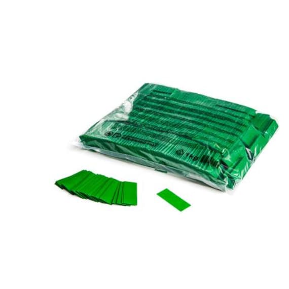 MAGICFX Slowfall Confetti in Dark Green, biodegradable and flameproof, featuring rectangular shapes measuring 55x17mm.
