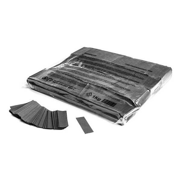 MAGICFX Slowfall Confetti Rectangles in grey, made of biodegradable tissue paper, packaged in a 1kg bulk.