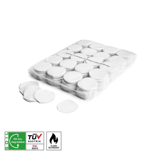 MAGICFX Slowfall Confetti Rose Petals in biodegradable white tissue paper, Ø 55mm, displayed against a neutral background.