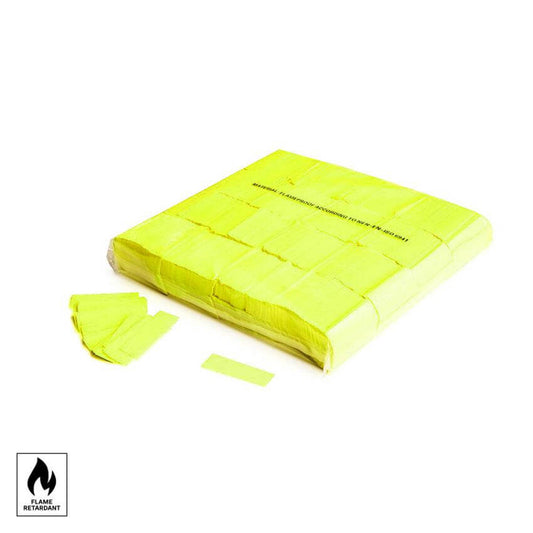 MAGICFX Slowfall UV Confetti in Fluo Yellow, 55x17mm, 1kg bulk pack.