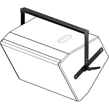 Horizontal flying cradle designed for the Pioneer XY-152 speaker, showcasing its sturdy construction and mounting features.