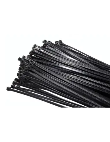 Black cable ties, 360x4.5mm, 100-pack from Miro, suitable for organizing and securing cables.