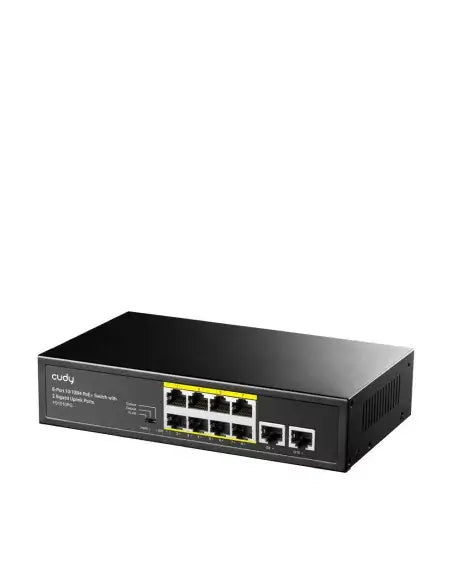Cudy 8 Port Fast Ethernet PoE Switch with 115W power and 2 Gigabit ports