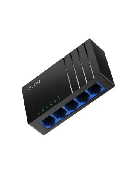 Cudy 5-Port Gigabit Desktop Switch model GS105D, a compact networking device designed for high-speed internet connectivity.