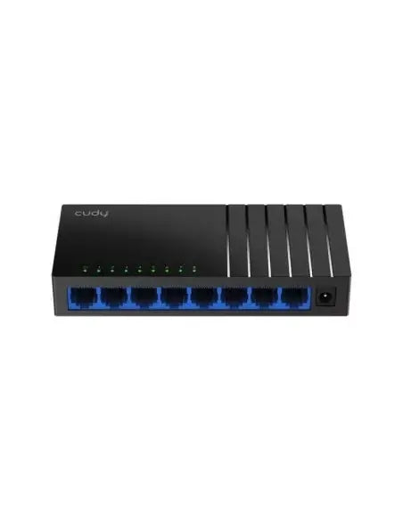 Cudy 8-Port Gigabit Desktop Switch GS108D, a compact network switch with eight Ethernet ports for high-speed connectivity.
