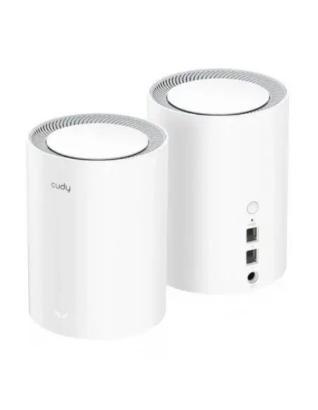 Cudy M1800 Dual Band WiFi 6 Gigabit Mesh - 2-Pack, showcasing two mesh WiFi units designed for high-speed internet connectivity.