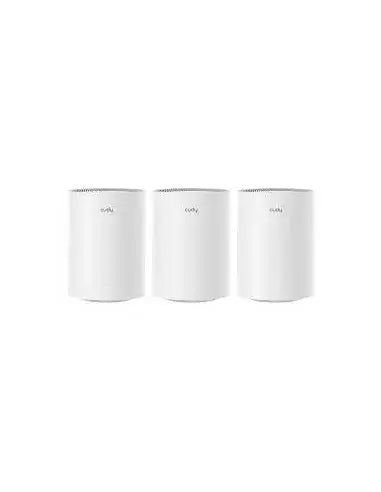 Cudy M1800 Dual Band WiFi 6 Gigabit Mesh 3-Pack, showcasing three mesh WiFi devices designed for high-speed internet coverage.