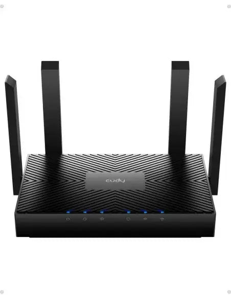 Cudy WR3000 Dual Band WiFi 6 Router with a speed of 3000Mbps, featuring a sleek design and gigabit mesh technology.