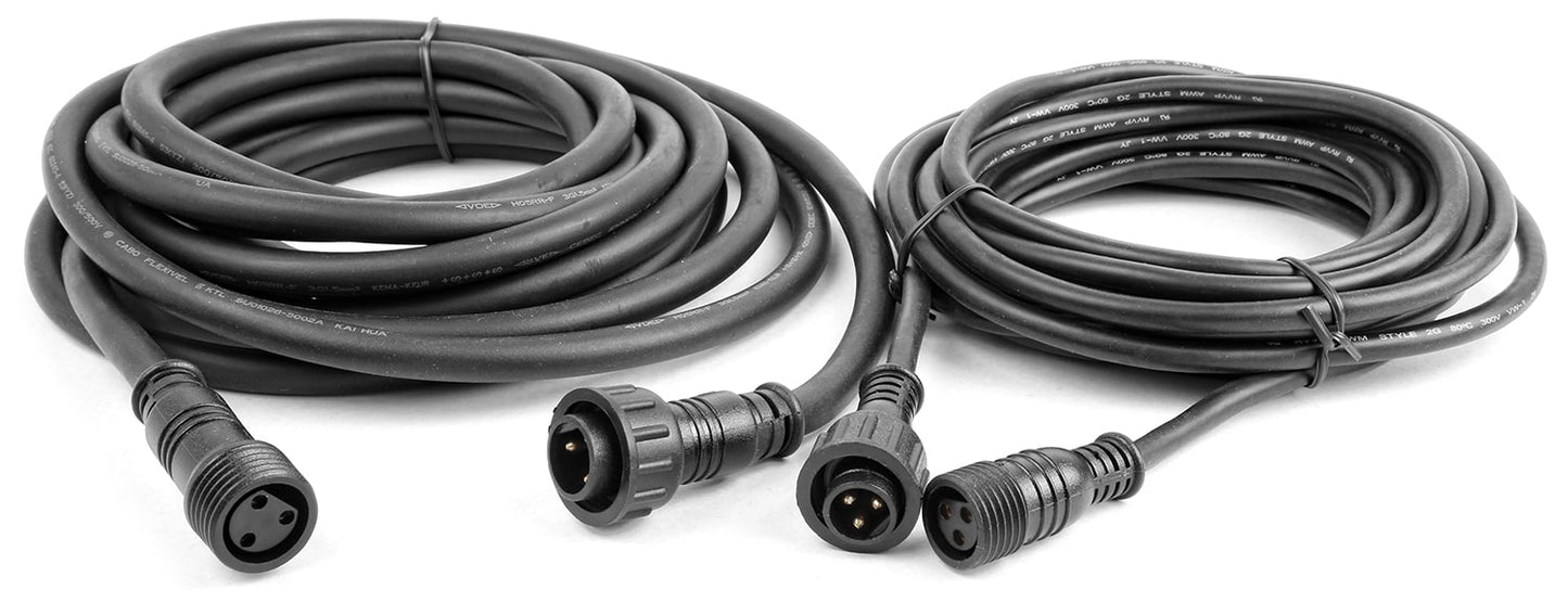 Top view of the CX23-5 Extension Kit 5 Meter, Waterproof IP65, 5m power cord, 5m 3-Pin XLR lead, beamZ Pro 1.