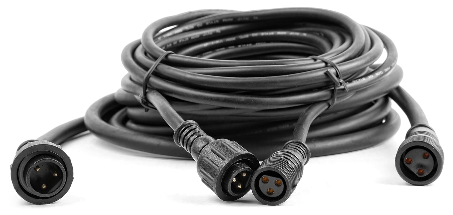 Front view of the CX23-5 Extension Kit 5 Meter, Waterproof IP65, 5m power cord, 5m 3-Pin XLR lead, beamZ Pro 1.
