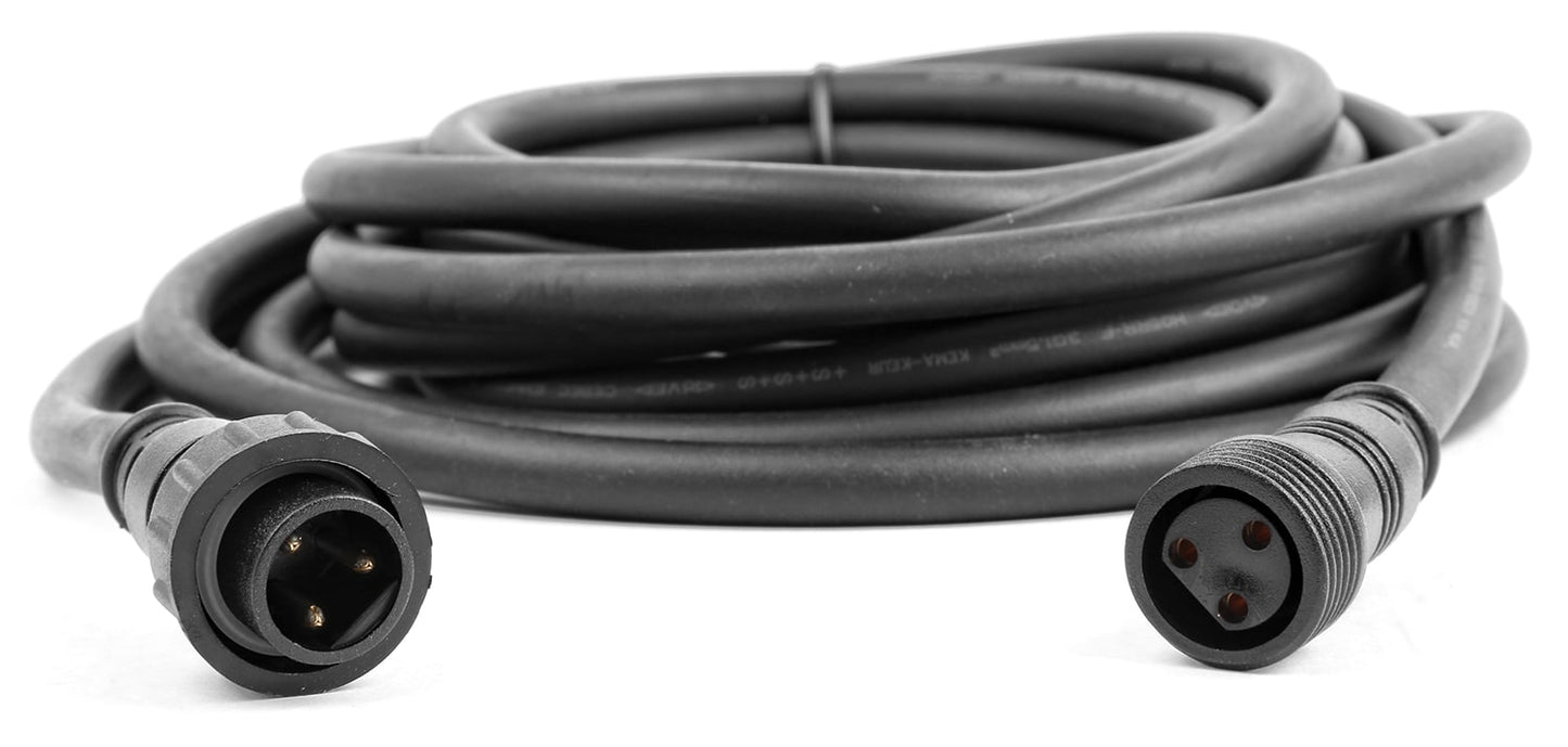 Front view of the CX23-5 Extension Kit 5 Meter, Waterproof IP65, 5m power cord, 5m 3-Pin XLR lead, beamZ Pro 2.