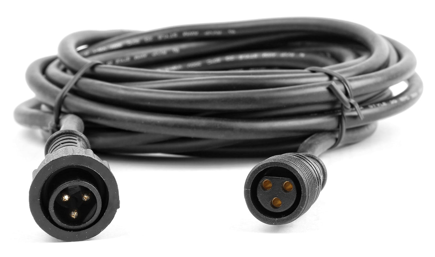 Front view of the CX23-5 Extension Kit 5 Meter, Waterproof IP65, 5m power cord, 5m 3-Pin XLR lead, beamZ Pro 3.