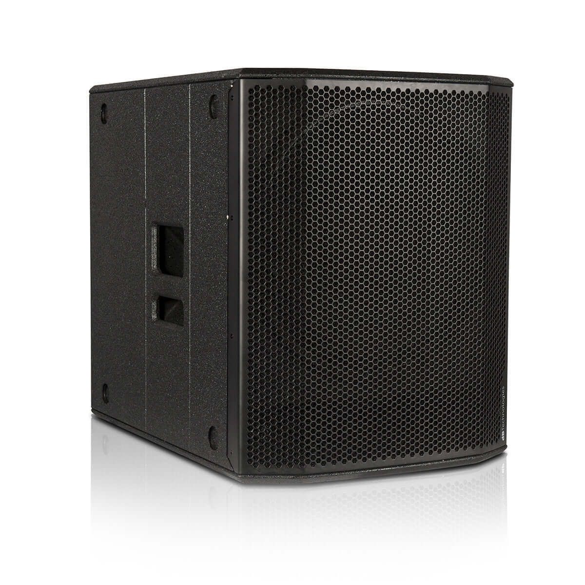 dBTechnologies SUB618 18-inch active subwoofer with DSP, featuring a maximum sound pressure level of 133 dB.