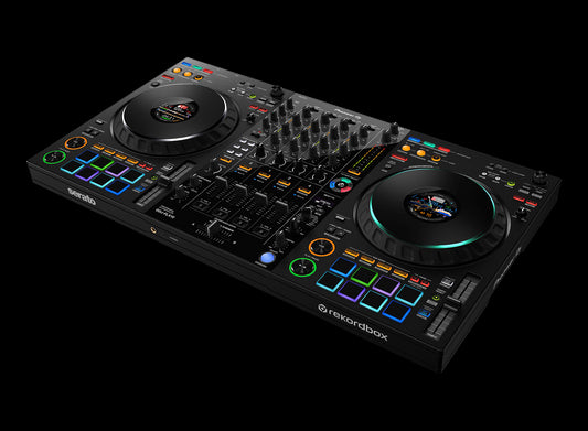 Pioneer DDJ-FLX10 4-Channel DJ Controller showcasing its design and features, including track separation technology.