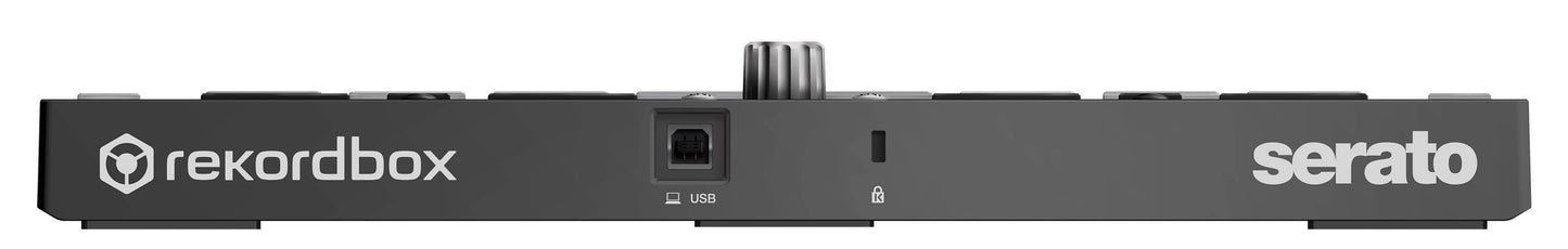 Rear view of the Pioneer DDJ-XP2 add-on DJ controller, designed for enhanced performance with Rekordbox and Serato.
