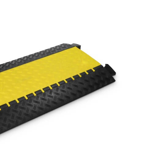 Heavy-duty 5-channel cable protector designed for safe routing, featuring a durable construction.