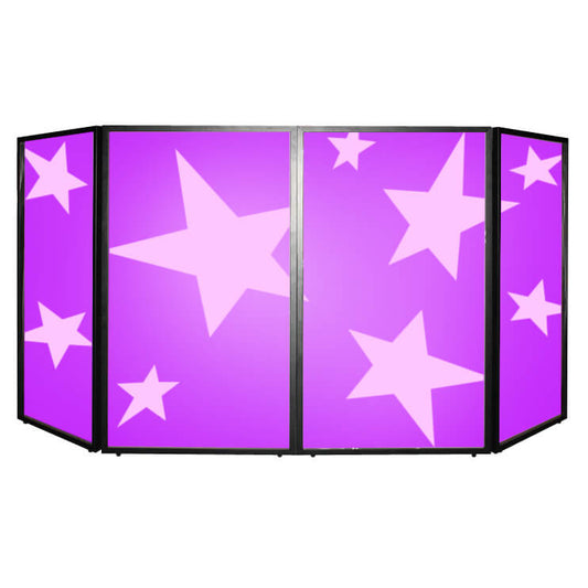 An athletic set of four DJ lighting screens designed for enhancing visual effects during performances.