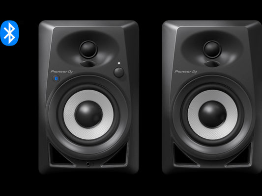 Pioneer DM-40BT Bluetooth monitor speakers designed for versatile home setups, featuring a sleek front view.