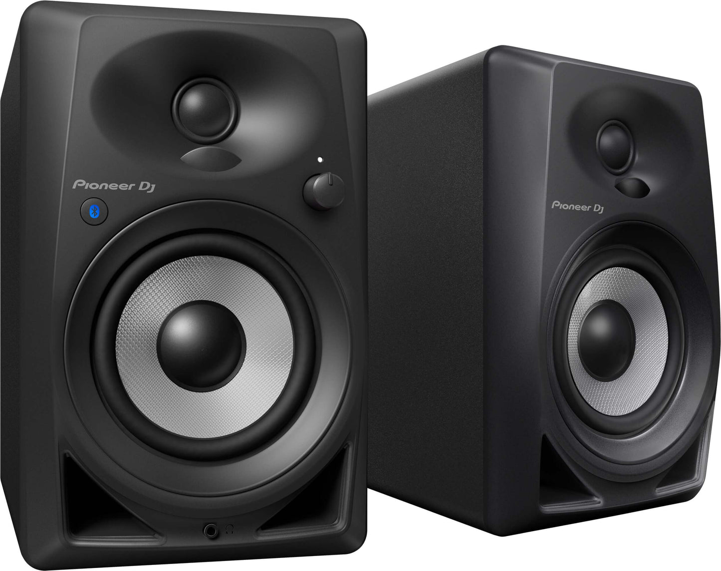 Pioneer DM-40BT 4-inch Bluetooth monitor speakers designed for versatile home setups, displayed at an angle.