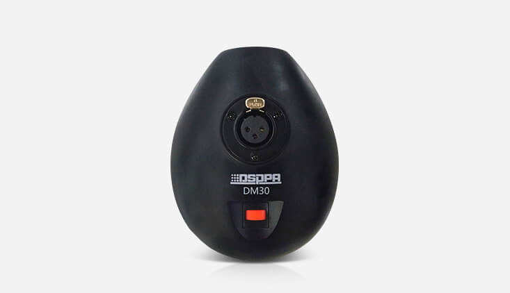 DSPPA DM-30 dynamic desktop microphone with 6.3mm jack, ideal for clear audio recording and communication.