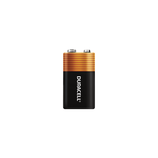 Duracell Plus Power 9V Battery in a single pack, showcasing the product design and branding.