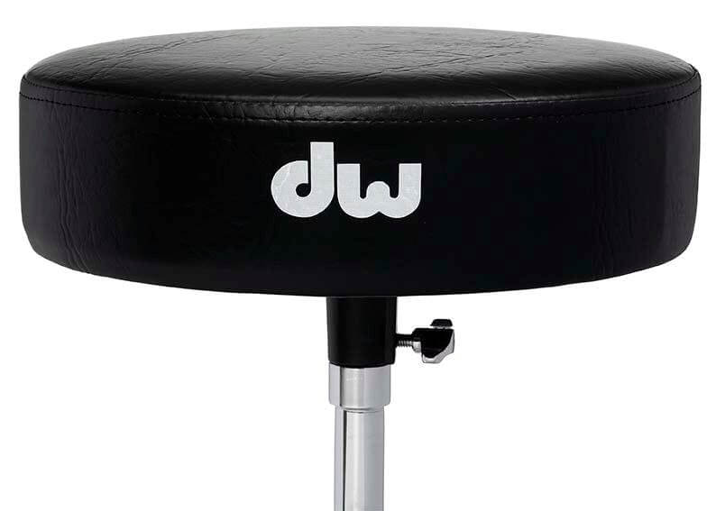 DW 3000 Series Drum Throne with a padded seat and adjustable height, designed for drummers' comfort.