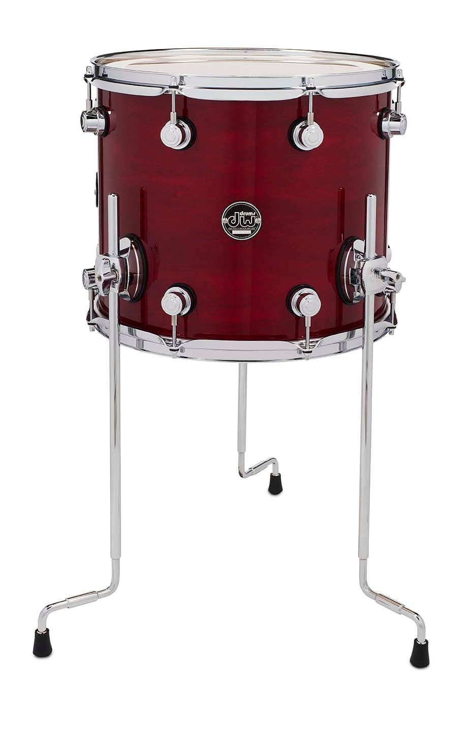 DW Performance Series 12x14 inch Floor Tom in Cherry Stain finish.